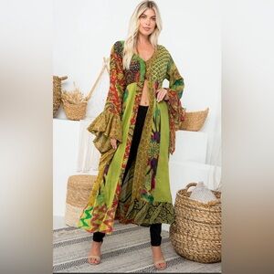 BOHEMIAN GYPSY Mixed Patchworks Kimono